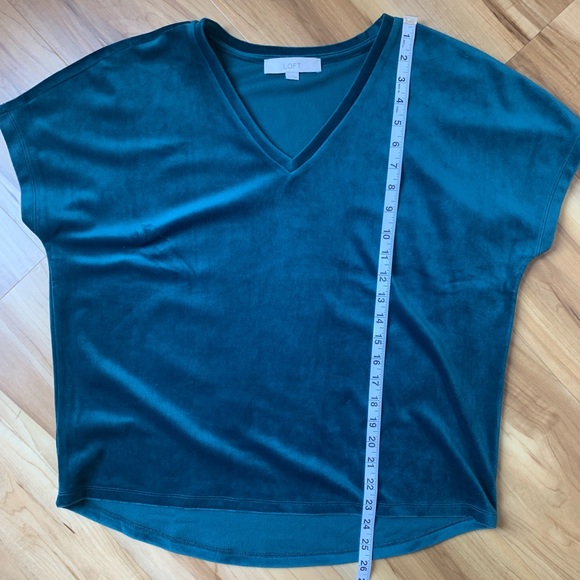 LOFT Velour V Neck Top - Picture 4 of 8